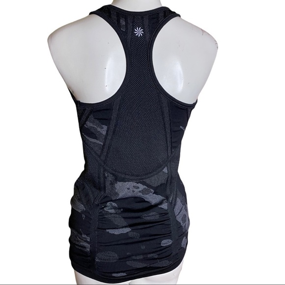Athleta Tank Top Black Camo Fastest Track Racerback - Picture 5 of 6